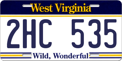 WV license plate 2HC535