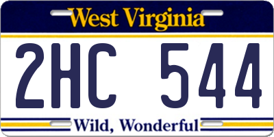 WV license plate 2HC544
