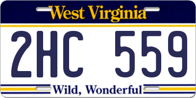 WV license plate 2HC559