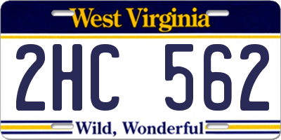WV license plate 2HC562
