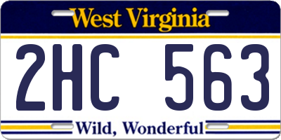 WV license plate 2HC563