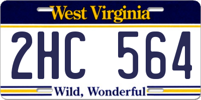 WV license plate 2HC564