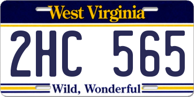 WV license plate 2HC565