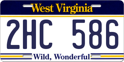 WV license plate 2HC586