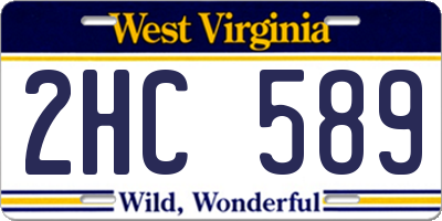 WV license plate 2HC589
