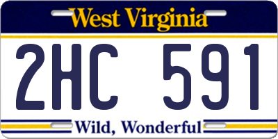 WV license plate 2HC591