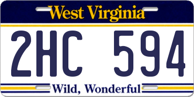 WV license plate 2HC594
