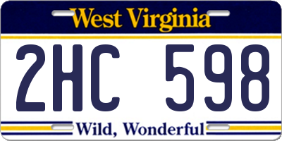 WV license plate 2HC598