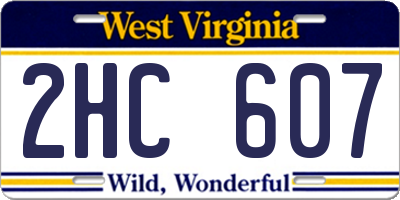 WV license plate 2HC607