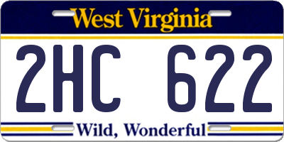 WV license plate 2HC622
