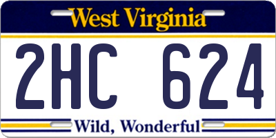 WV license plate 2HC624
