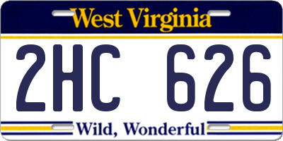 WV license plate 2HC626