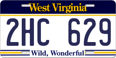 WV license plate 2HC629