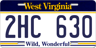 WV license plate 2HC630