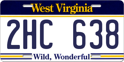 WV license plate 2HC638
