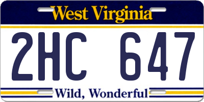 WV license plate 2HC647