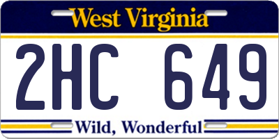 WV license plate 2HC649