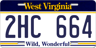 WV license plate 2HC664