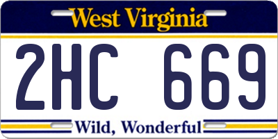 WV license plate 2HC669