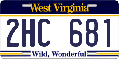 WV license plate 2HC681
