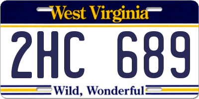 WV license plate 2HC689
