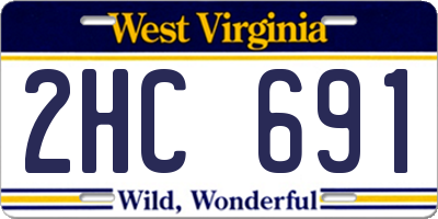 WV license plate 2HC691