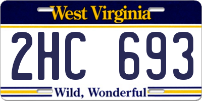 WV license plate 2HC693