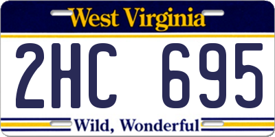 WV license plate 2HC695