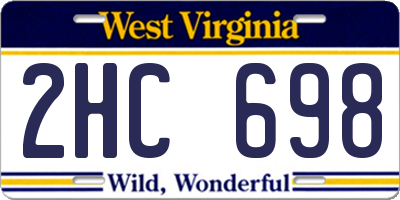 WV license plate 2HC698