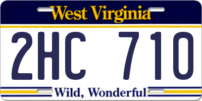 WV license plate 2HC710