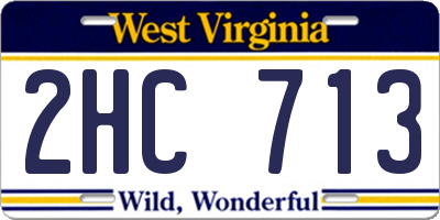WV license plate 2HC713