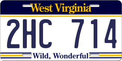 WV license plate 2HC714