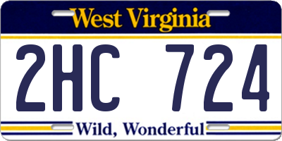 WV license plate 2HC724