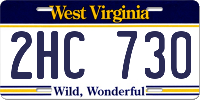 WV license plate 2HC730
