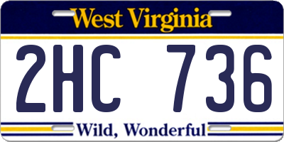 WV license plate 2HC736