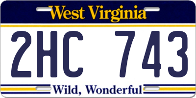 WV license plate 2HC743