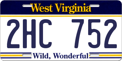 WV license plate 2HC752