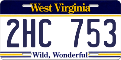 WV license plate 2HC753
