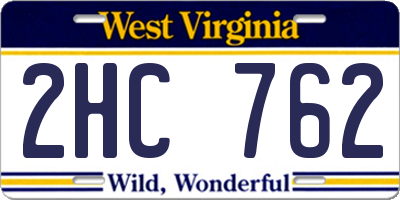 WV license plate 2HC762