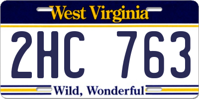 WV license plate 2HC763