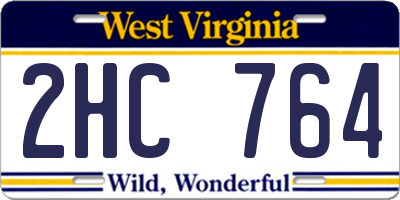 WV license plate 2HC764