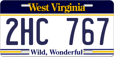 WV license plate 2HC767