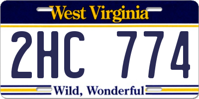 WV license plate 2HC774