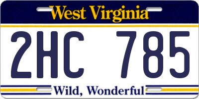 WV license plate 2HC785