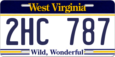 WV license plate 2HC787