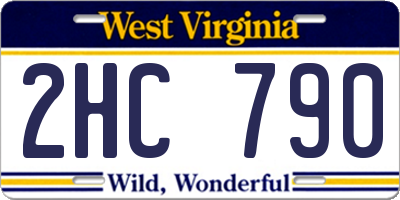 WV license plate 2HC790