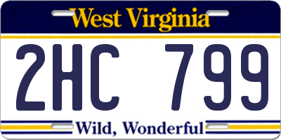 WV license plate 2HC799