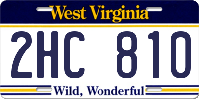 WV license plate 2HC810