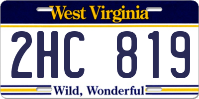 WV license plate 2HC819
