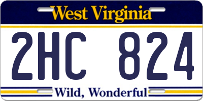 WV license plate 2HC824